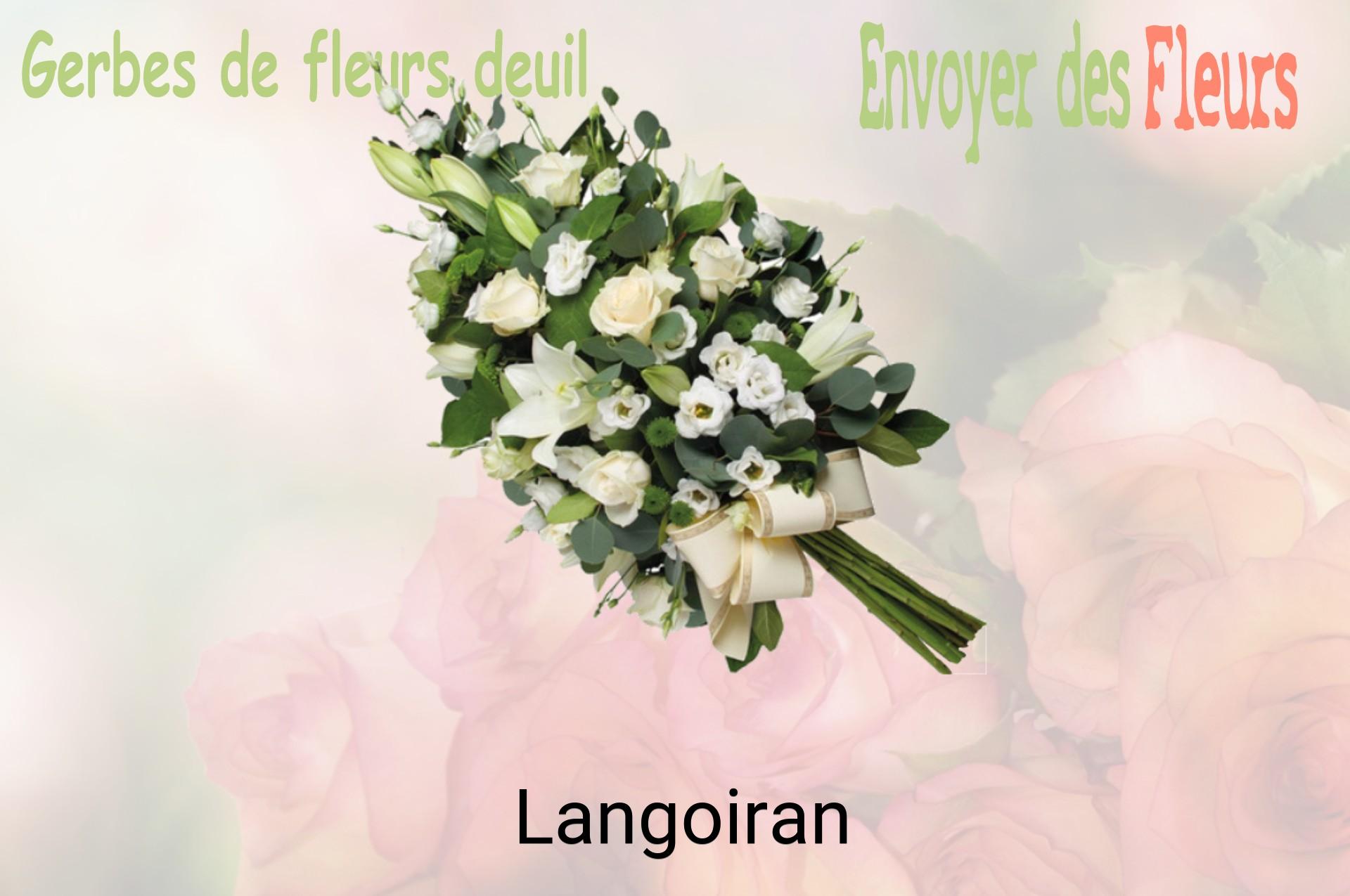 Gerbe de fleurs de deuil livrée à Langoiran